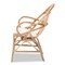 Baxton Studio Jayden Modern Bohemian White Fabric Upholstered and Natural Brown Finished Rattan Accent Chair 205-12693 - alternate 2